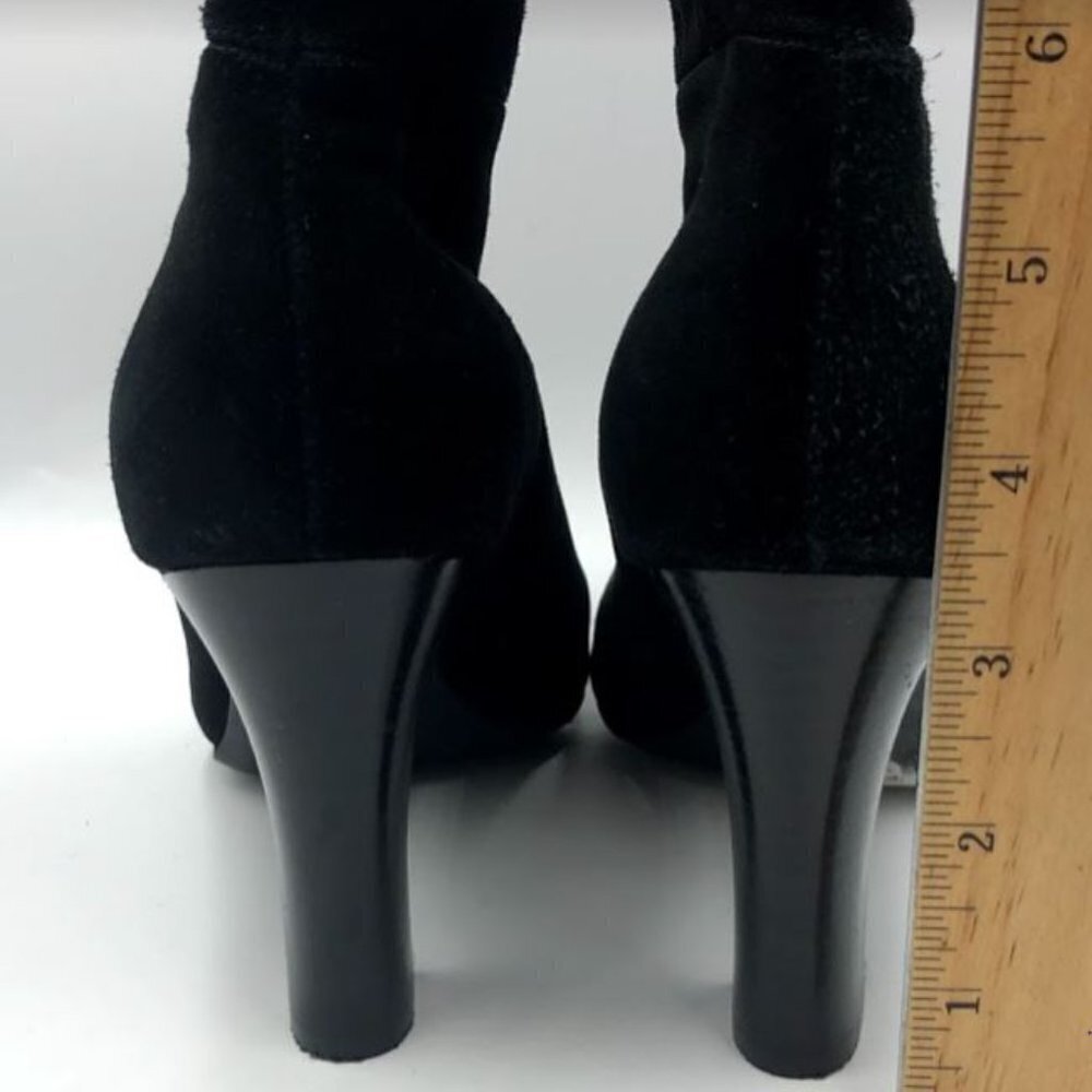 Franco Sarto Women's Black Suede Leather Booties - Picture 8 of 12